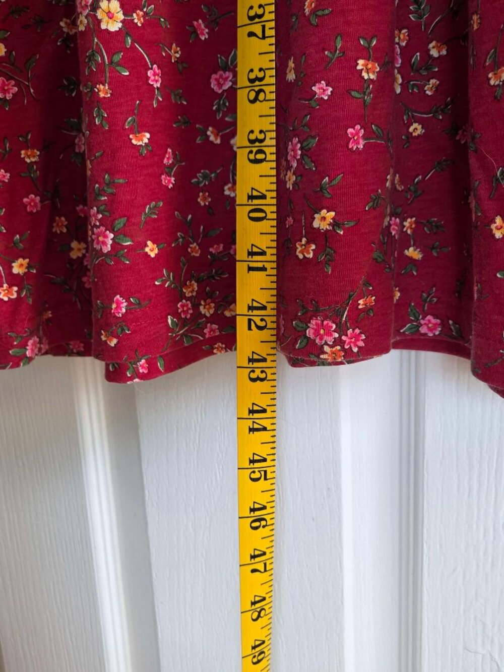 Vintage Erika Red Floral Sleeveless Midi/Maxi Dress - Picture 4 of 7